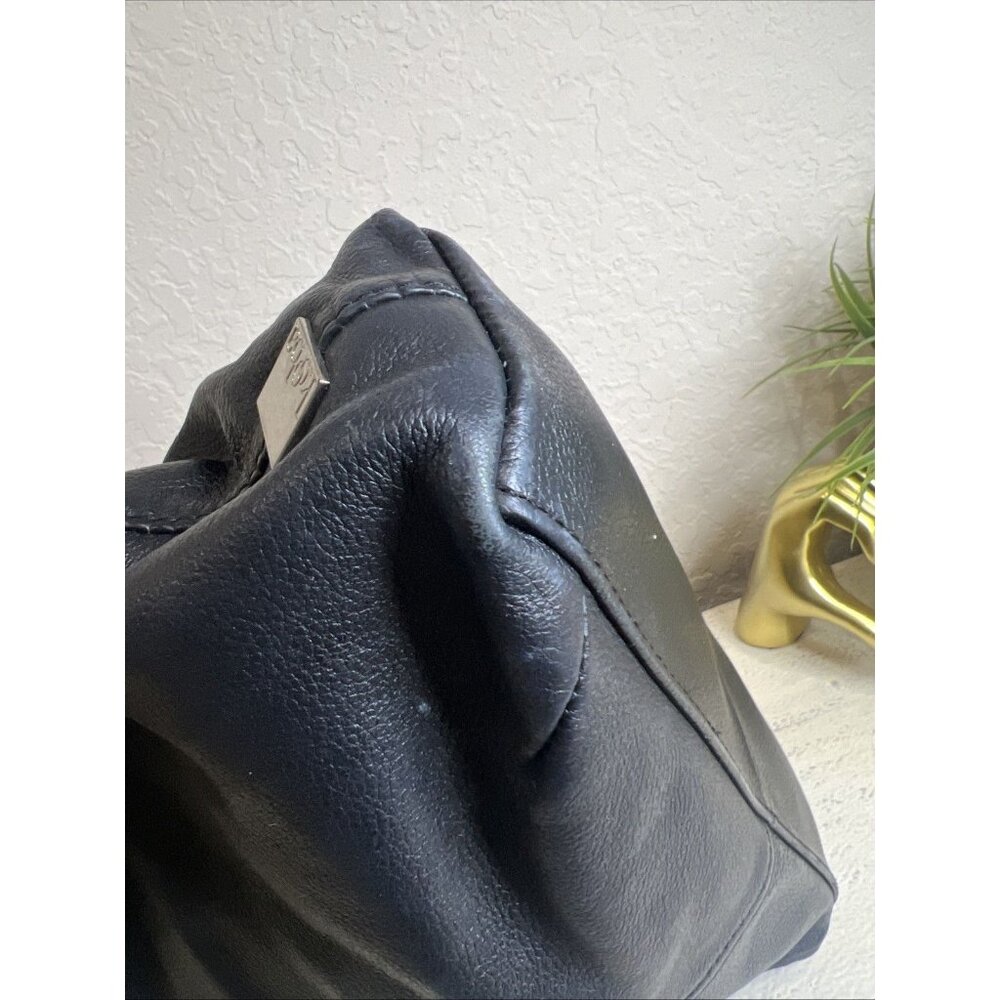 Kooba Classic Black Genuine Leather Hobo Style Tote Bag Hand Bag - Picture 7 of 16